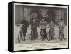 The Royal Wedding at Coburg, a Group of Cyclists-null-Framed Stretched Canvas