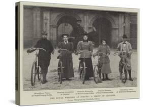 The Royal Wedding at Coburg, a Group of Cyclists-null-Stretched Canvas