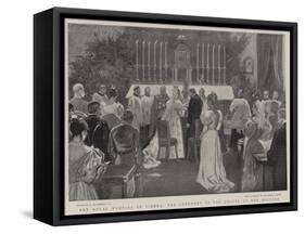 The Royal Wedding in Vienna, the Ceremonial in the Chapel of the Hofburg-William Hatherell-Framed Stretched Canvas