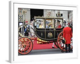 The Royal Wedding of Prince William and Kate Middleton in London, Friday April 29th, 2011-null-Framed Photographic Print