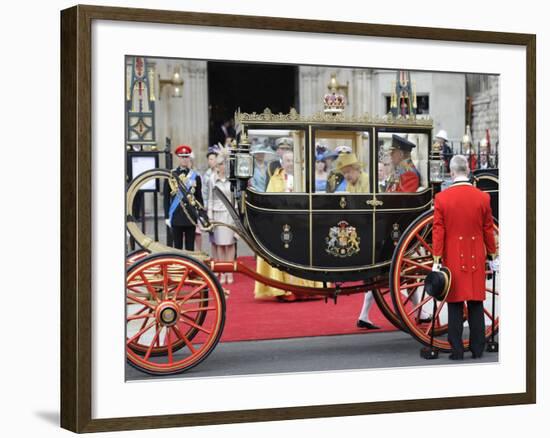 The Royal Wedding of Prince William and Kate Middleton in London, Friday April 29th, 2011-null-Framed Photographic Print