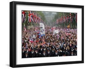 The Royal Wedding of Prince William and Kate Middleton in London, Friday April 29th, 2011-null-Framed Photographic Print