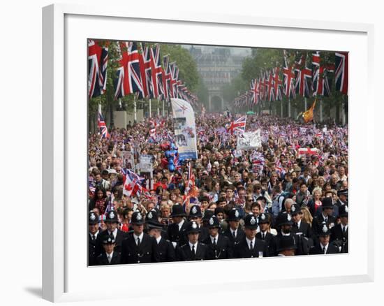 The Royal Wedding of Prince William and Kate Middleton in London, Friday April 29th, 2011-null-Framed Photographic Print