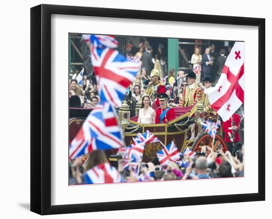 The Royal Wedding of Prince William and Kate Middleton in London, Friday April 29th, 2011-null-Framed Photographic Print