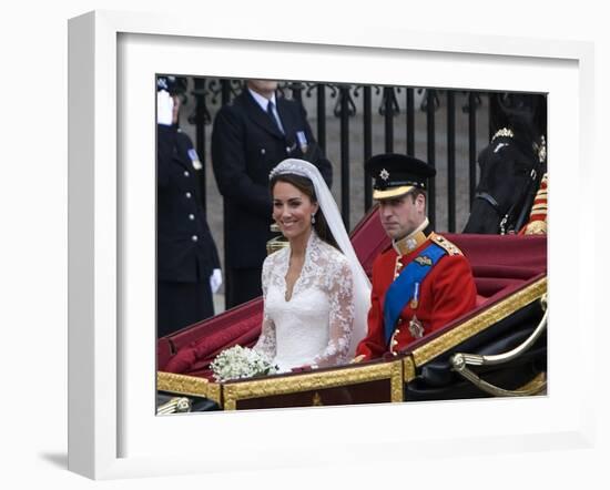 The Royal Wedding of Prince William and Kate Middleton in London, Friday April 29th, 2011-null-Framed Photographic Print