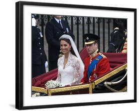 The Royal Wedding of Prince William and Kate Middleton in London, Friday April 29th, 2011-null-Framed Photographic Print