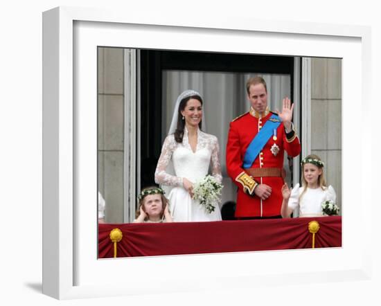 The Royal Wedding of Prince William and Kate Middleton in London, Friday April 29th, 2011-null-Framed Photographic Print