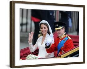 The Royal Wedding of Prince William and Kate Middleton in London, Friday April 29th, 2011-null-Framed Photographic Print