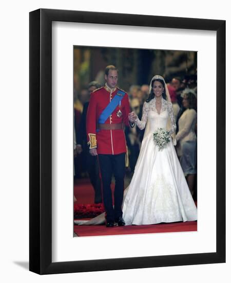 The Royal Wedding of Prince William and Kate Middleton in London, Friday April 29th, 2011-null-Framed Photographic Print