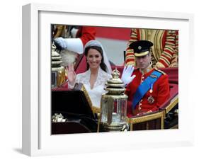 The Royal Wedding of Prince William and Kate Middleton in London, Friday April 29th, 2011-null-Framed Photographic Print