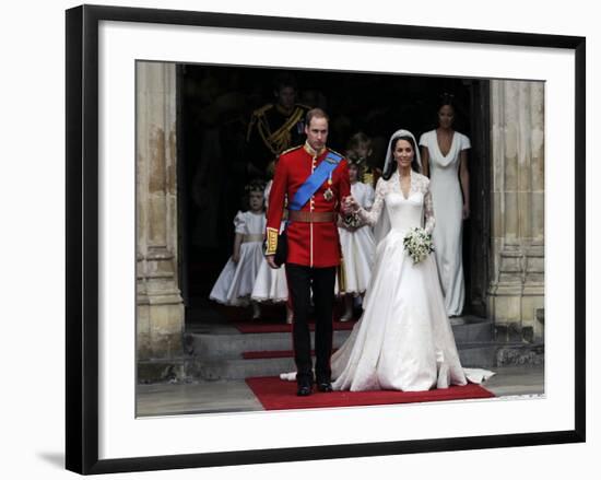 The Royal Wedding of Prince William and Kate Middleton in London, Friday April 29th, 2011-null-Framed Photographic Print