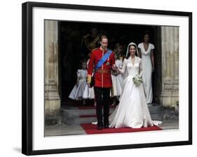 The Royal Wedding of Prince William and Kate Middleton in London, Friday April 29th, 2011-null-Framed Photographic Print