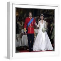 The Royal Wedding of Prince William and Kate Middleton in London, Friday April 29th, 2011-null-Framed Photographic Print