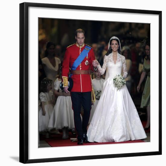 The Royal Wedding of Prince William and Kate Middleton in London, Friday April 29th, 2011-null-Framed Photographic Print