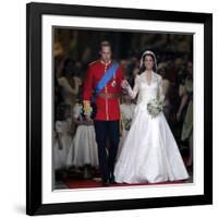 The Royal Wedding of Prince William and Kate Middleton in London, Friday April 29th, 2011-null-Framed Photographic Print