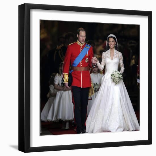 The Royal Wedding of Prince William and Kate Middleton in London, Friday April 29th, 2011-null-Framed Photographic Print