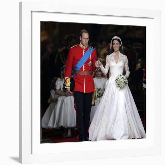 The Royal Wedding of Prince William and Kate Middleton in London, Friday April 29th, 2011-null-Framed Photographic Print