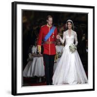 The Royal Wedding of Prince William and Kate Middleton in London, Friday April 29th, 2011-null-Framed Photographic Print