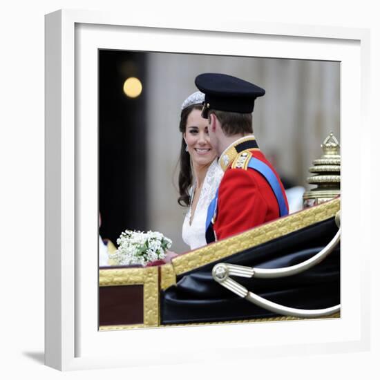 The Royal Wedding of Prince William and Kate Middleton in London, Friday April 29th, 2011-null-Framed Photographic Print