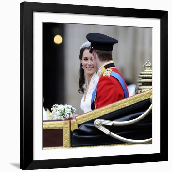 The Royal Wedding of Prince William and Kate Middleton in London, Friday April 29th, 2011-null-Framed Photographic Print