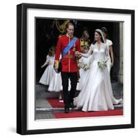 The Royal Wedding of Prince William and Kate Middleton in London, Friday April 29th, 2011-null-Framed Photographic Print