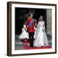 The Royal Wedding of Prince William and Kate Middleton in London, Friday April 29th, 2011-null-Framed Photographic Print