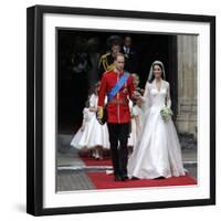 The Royal Wedding of Prince William and Kate Middleton in London, Friday April 29th, 2011-null-Framed Photographic Print