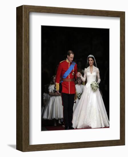 The Royal Wedding of Prince William and Kate Middleton in London, Friday April 29th, 2011-null-Framed Photographic Print