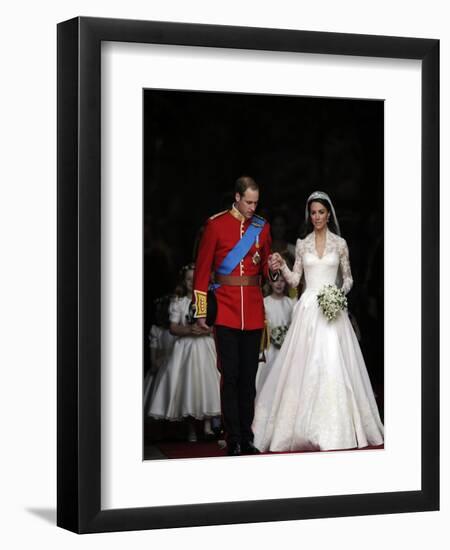 The Royal Wedding of Prince William and Kate Middleton in London, Friday April 29th, 2011-null-Framed Photographic Print