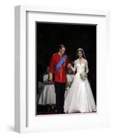 The Royal Wedding of Prince William and Kate Middleton in London, Friday April 29th, 2011-null-Framed Photographic Print