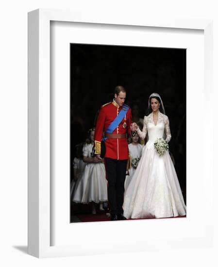 The Royal Wedding of Prince William and Kate Middleton in London, Friday April 29th, 2011-null-Framed Photographic Print