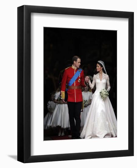 The Royal Wedding of Prince William and Kate Middleton in London, Friday April 29th, 2011-null-Framed Premium Photographic Print