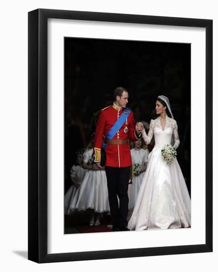 The Royal Wedding of Prince William and Kate Middleton in London, Friday April 29th, 2011-null-Framed Photographic Print