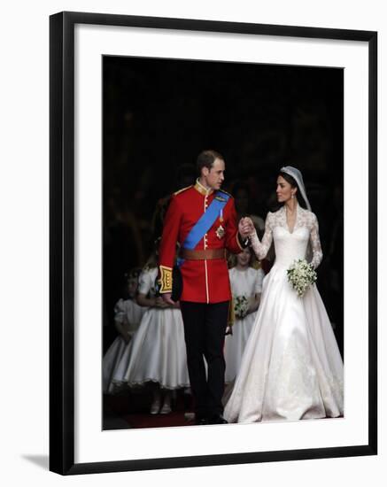 The Royal Wedding of Prince William and Kate Middleton in London, Friday April 29th, 2011-null-Framed Photographic Print