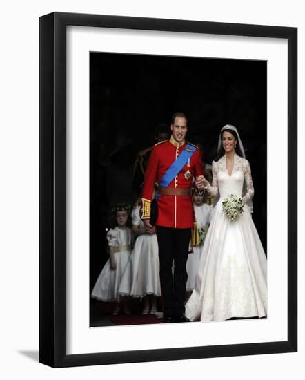 The Royal Wedding of Prince William and Kate Middleton in London, Friday April 29th, 2011-null-Framed Photographic Print