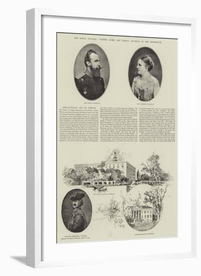The Royal Wedding, Parents, Home, and Famous Ancestor of the Bridegroom-Herbert Railton-Framed Giclee Print