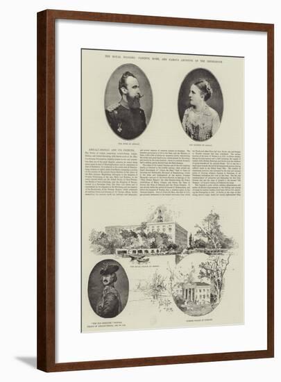 The Royal Wedding, Parents, Home, and Famous Ancestor of the Bridegroom-Herbert Railton-Framed Giclee Print