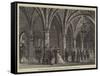 The Royal Wedding, the Guests in Edward Iii's Entrance Hall, Windsor Castle-null-Framed Stretched Canvas