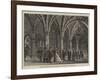 The Royal Wedding, the Guests in Edward Iii's Entrance Hall, Windsor Castle-null-Framed Giclee Print