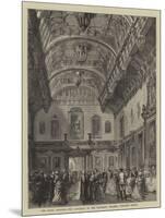 The Royal Wedding, the Luncheon in the Waterloo Gallery, Windsor Castle-null-Mounted Giclee Print