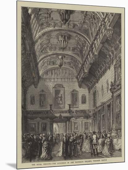 The Royal Wedding, the Luncheon in the Waterloo Gallery, Windsor Castle-null-Mounted Giclee Print