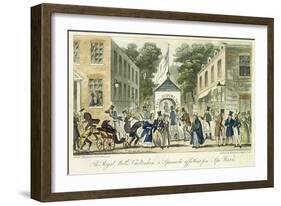 The Royal Wells, Cheltenham, or Spasmodic Affections for Spa Water, 1825-Isaac Robert Cruikshank-Framed Giclee Print