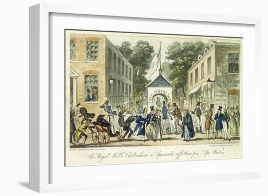 The Royal Wells, Cheltenham, or Spasmodic Affections for Spa Water, 1825-Isaac Robert Cruikshank-Framed Giclee Print