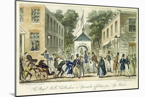 The Royal Wells, Cheltenham, or Spasmodic Affections for Spa Water, 1825-Isaac Robert Cruikshank-Mounted Giclee Print