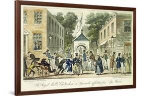The Royal Wells, Cheltenham, or Spasmodic Affections for Spa Water, 1825-Isaac Robert Cruikshank-Framed Giclee Print