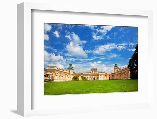 The Royal Wilanow Palace in Warsaw, Poland. View on the Main Facade.-Michal Bednarek-Framed Photographic Print