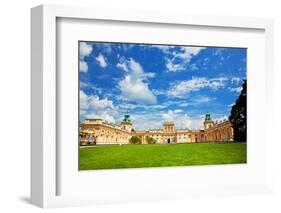 The Royal Wilanow Palace in Warsaw, Poland. View on the Main Facade.-Michal Bednarek-Framed Photographic Print