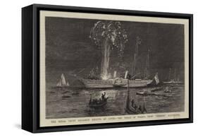 The Royal Yacht Squadron Regatta at Cowes, the Prince of Wales's Yacht Osborne Illuminated-null-Framed Stretched Canvas