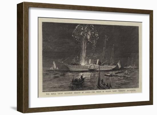 The Royal Yacht Squadron Regatta at Cowes, the Prince of Wales's Yacht Osborne Illuminated-null-Framed Giclee Print