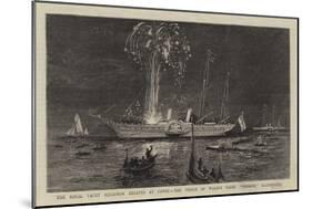 The Royal Yacht Squadron Regatta at Cowes, the Prince of Wales's Yacht Osborne Illuminated-null-Mounted Giclee Print